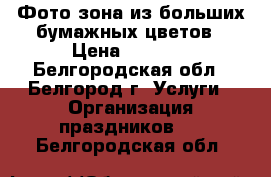 Фото-зона из больших бумажных цветов › Цена ­ 3 000 - Белгородская обл., Белгород г. Услуги » Организация праздников   . Белгородская обл.